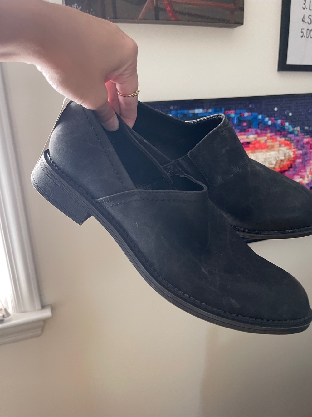 Kim Rogers Black Women’s Slip-On Suede Loafers